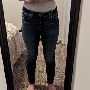 NWOT Silver Elyse Mid Rise Skinny Jeans W30XL29
